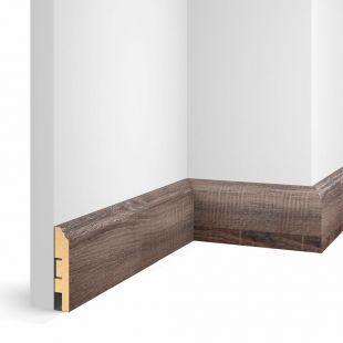 Плинтус экошпон Cosca WP07, цвет дуб Девон, 80x16x2400